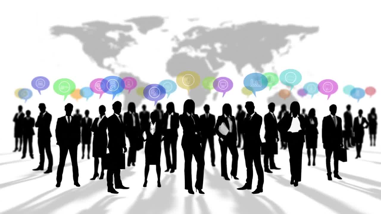 사업가들의 검은 실루