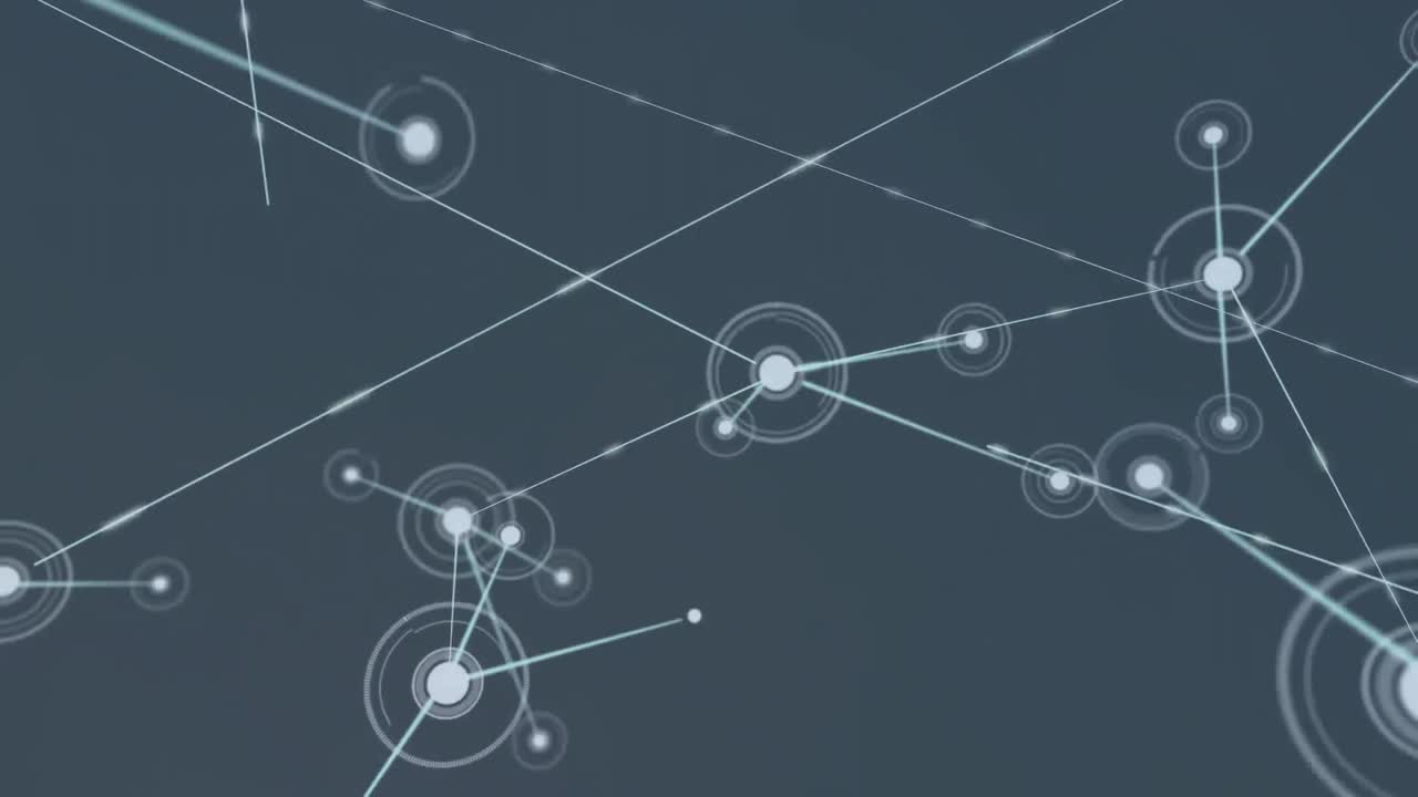 Digital animation of network of connections against grey background