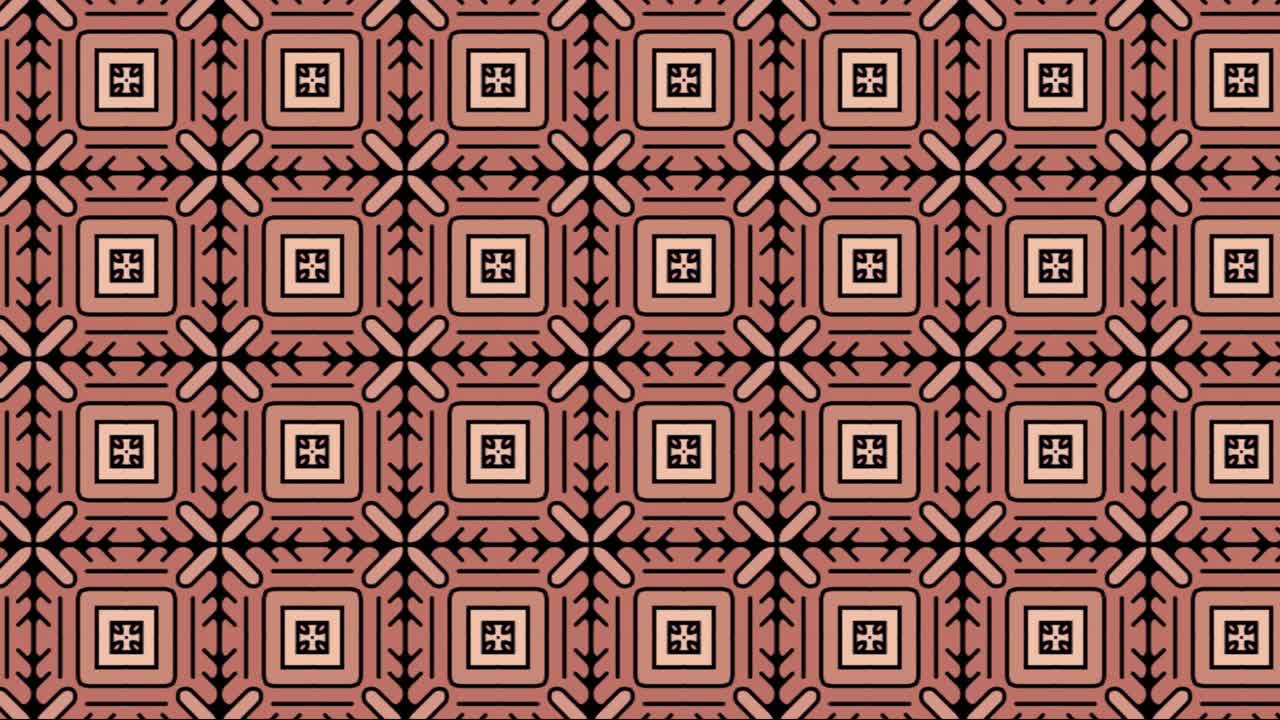 A seamless tile pattern illustration with crosses and squares