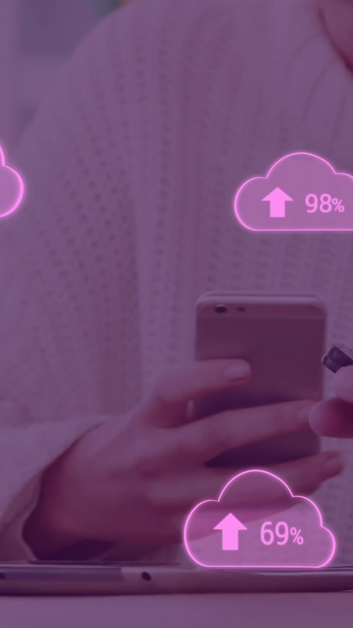 Cloud computing and numbers increasing 4k