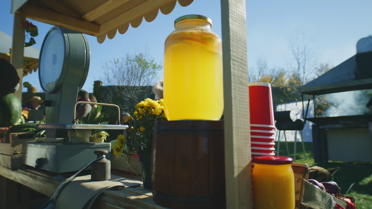 Family at a Fall Outdoor Market