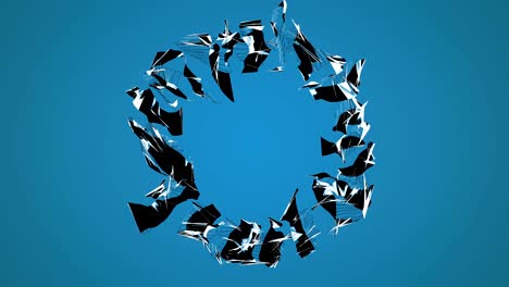 fondo de movimiento abstracto cinta circular deformada azul