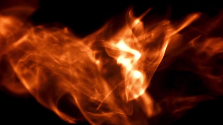 Effetto Fumo Dinamico Vorticoso Arancione e Rosso