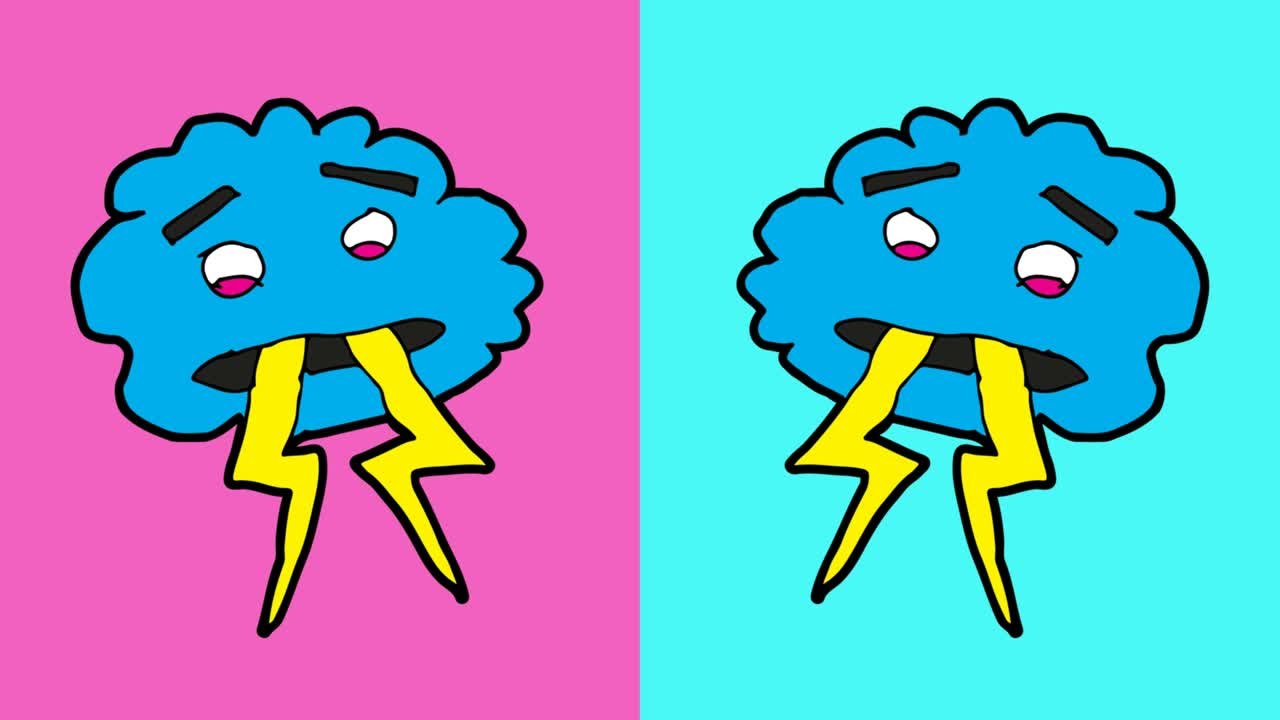 아이들이 번개 테마로 팝 아트 무결한 배경을 그리고 있습니다.