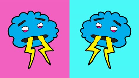 kids drawing pop art seamless background with theme of lightning