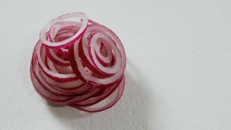 heap of onion ring placed on white background 4k 4k