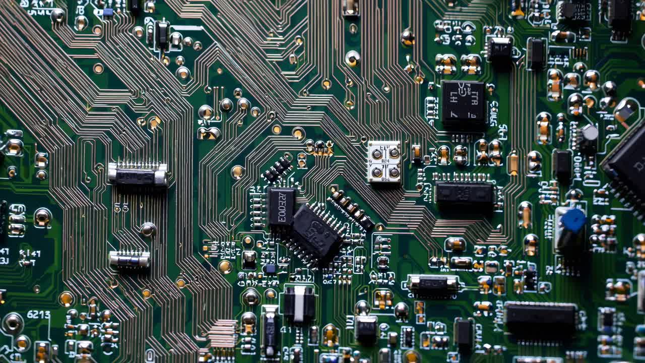 primer plano de la placa de circuitos