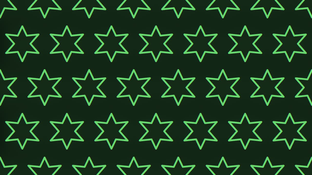 estrellas circulares verdes en negro un diseño de patrón sin costuras