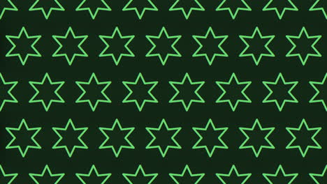 estrellas circulares verdes en negro un diseño de patrón sin costuras