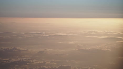 golden hour cloudscape from above