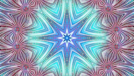 hermoso caleidoscopio abstracto que brilla, una luz radiante que regula los movimientos sutiles