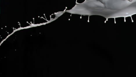 white splash in super slow motion