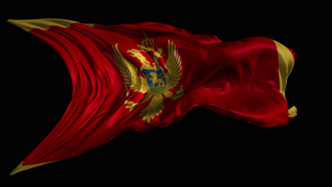 waving flag of montenegro