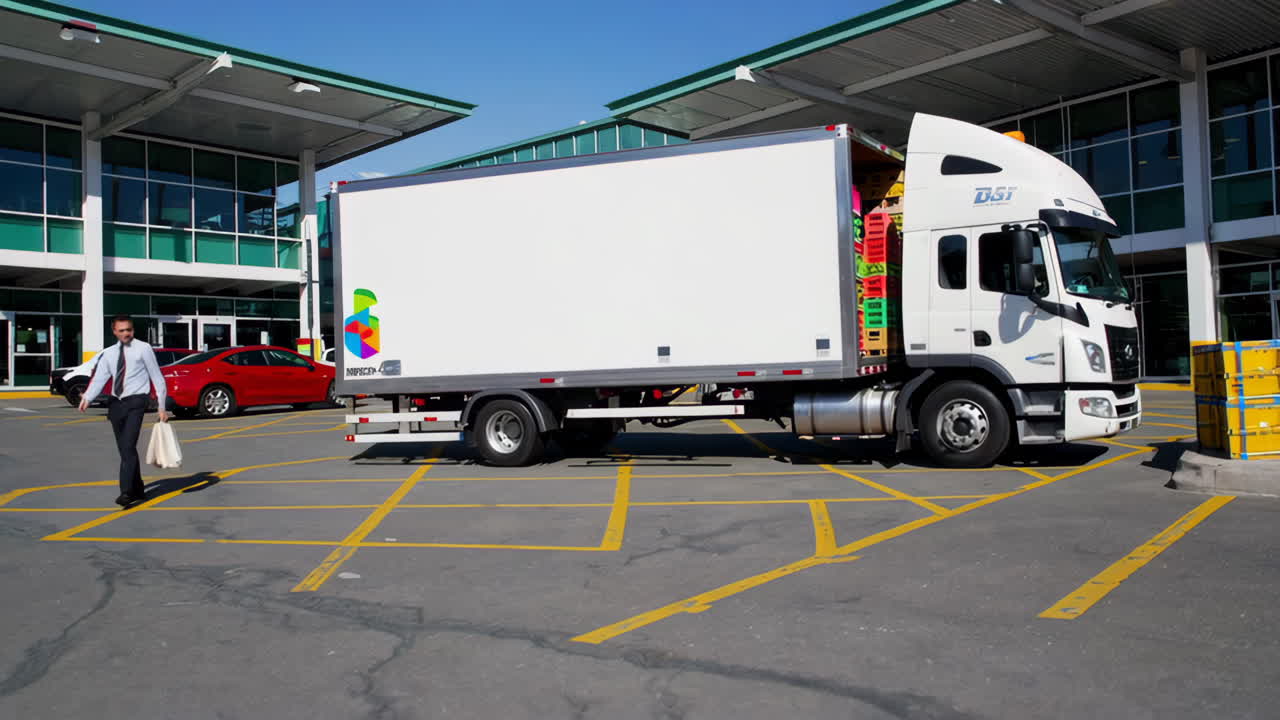 Delivery Truck at Distribution Center