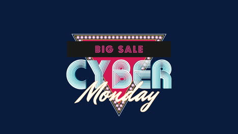 Cyber-Monday-with-retro-light-on-blue-gradient