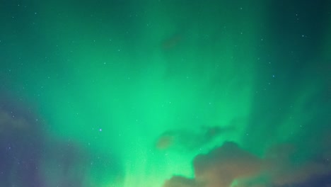 time lapse video 4k, northern lights or aurora borealis(polar lights) over lofoten island,norway.