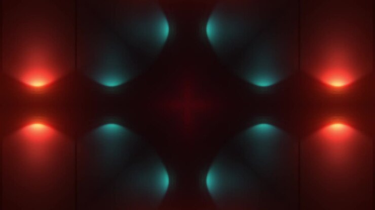 Abstract Neon Lights Symmetry Pattern