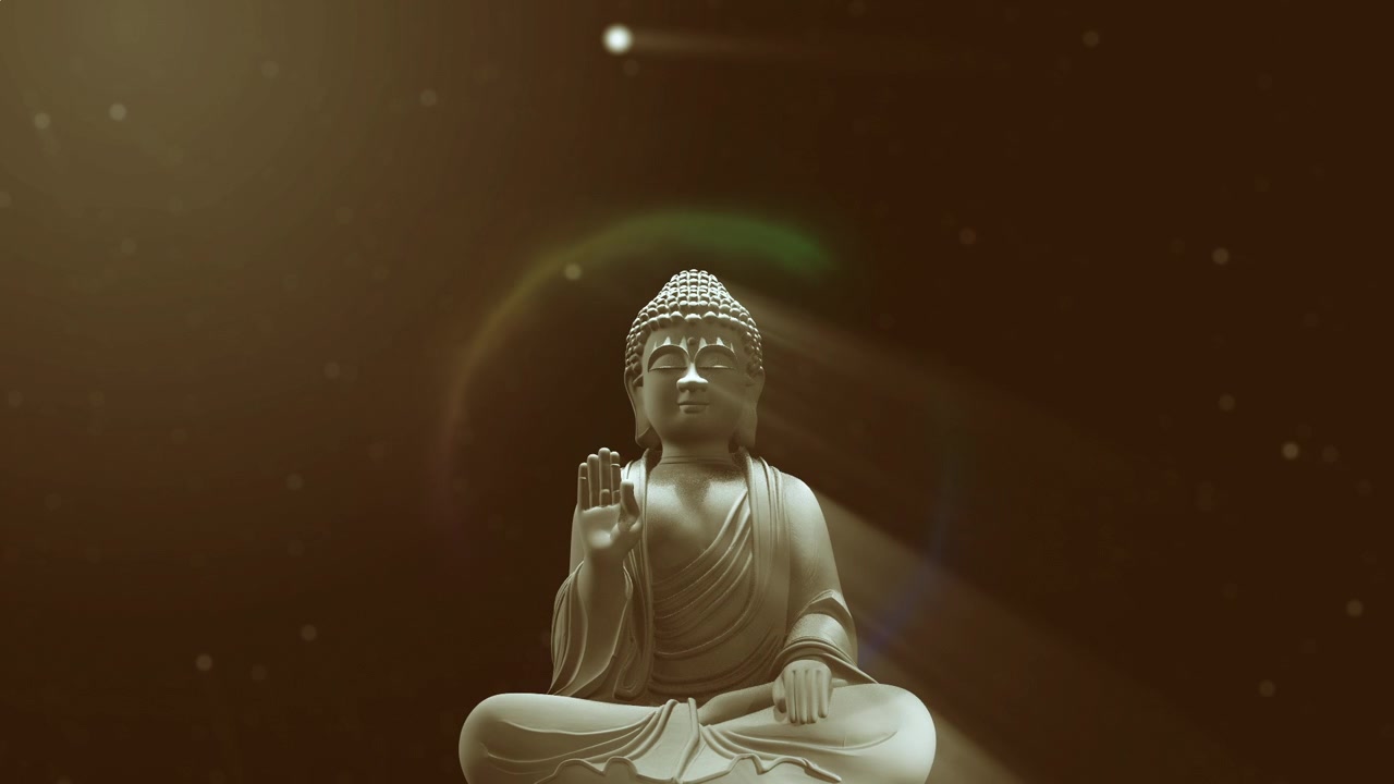 Buddha in Chidakasha esplora il misticismo della coscienza infinita, offrendo benessere zen ed esoterismo per un regno superiore di pace