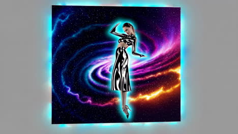 futuristic fashion in a cosmic galaxy
