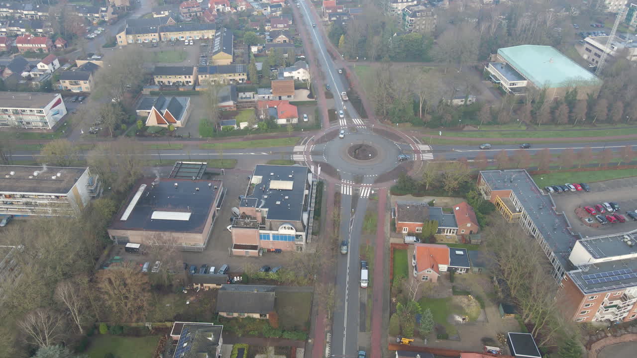 네덜란드에서 원형 교차로의 공중