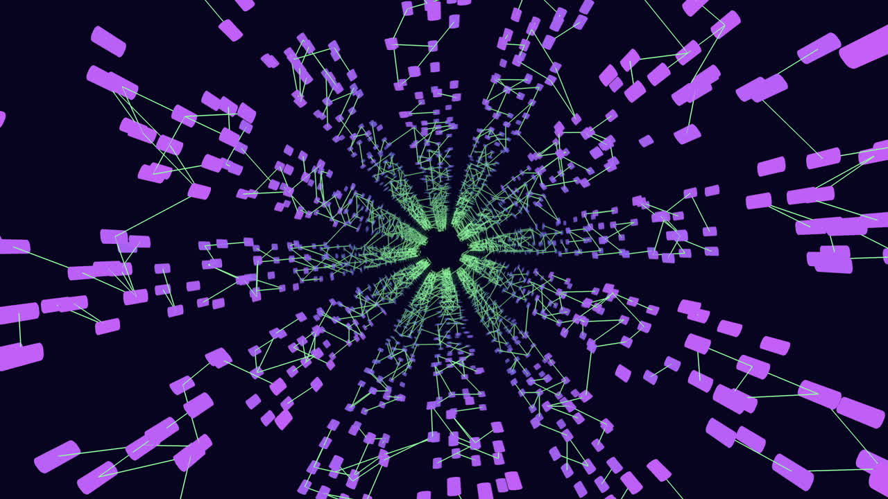 красочная фрактальная сеть потрясающе сложная сеть взаимосвязанных линий и форм