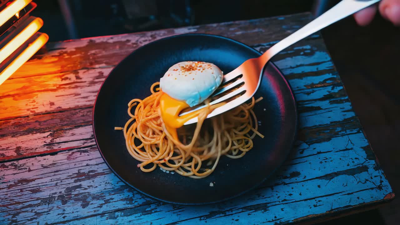 Spaghetti with egg