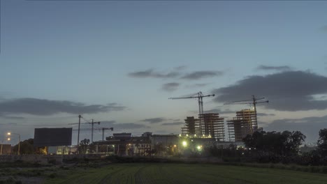 Timelpase-of-sun-rising-from-behind-Mriehel-Quads-highrise-in-Malta