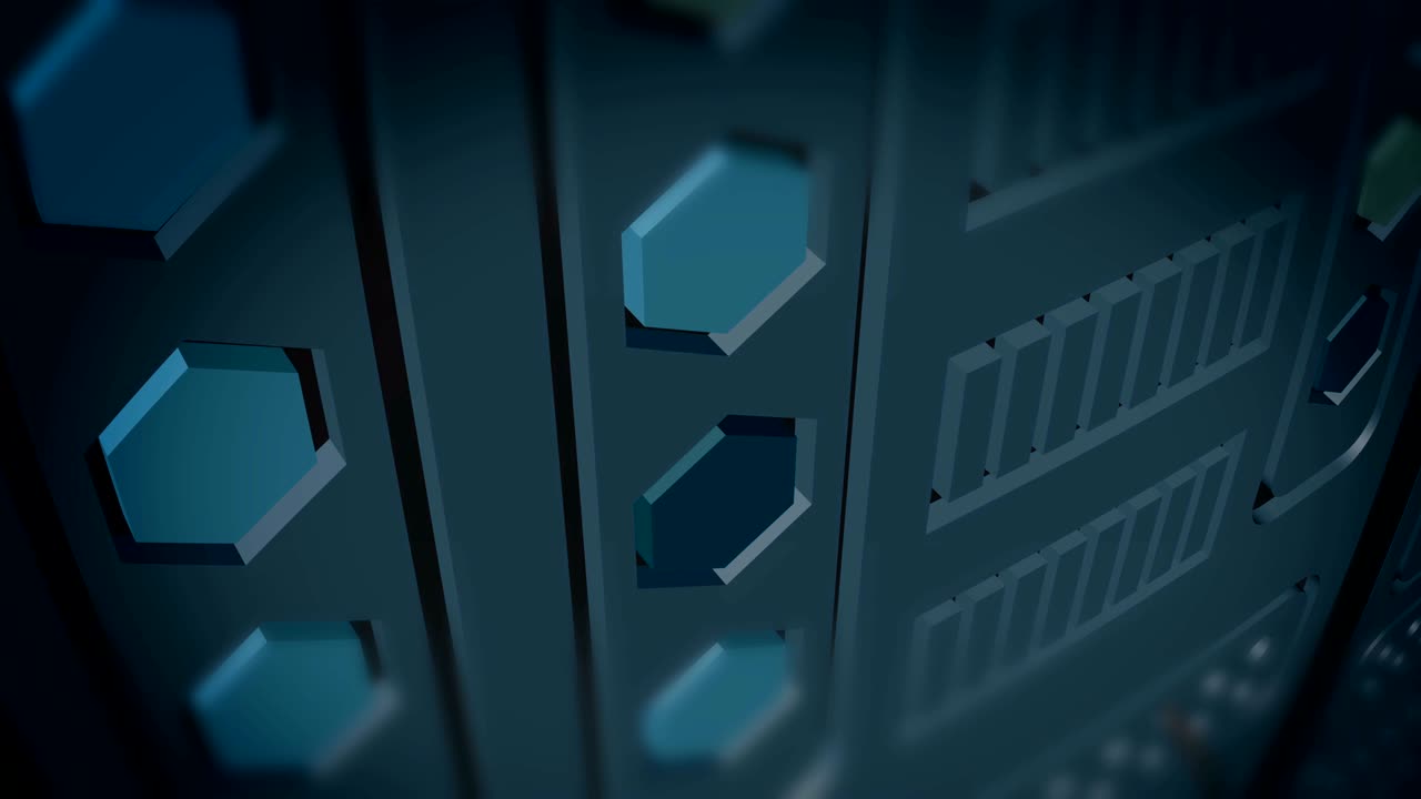 animación de detalle del servidor del centro de datos