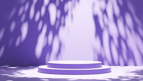 serene blue display platform with dappled light purple background