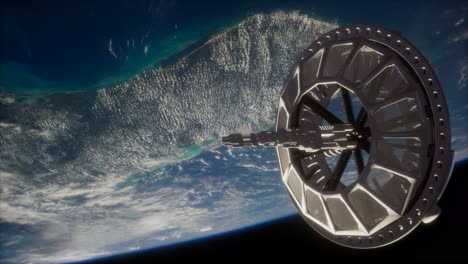 futuristic-Space-satellite-orbiting-the-earth