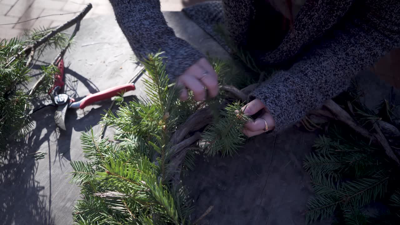 크리스마스 꽃받침을 만드는 것