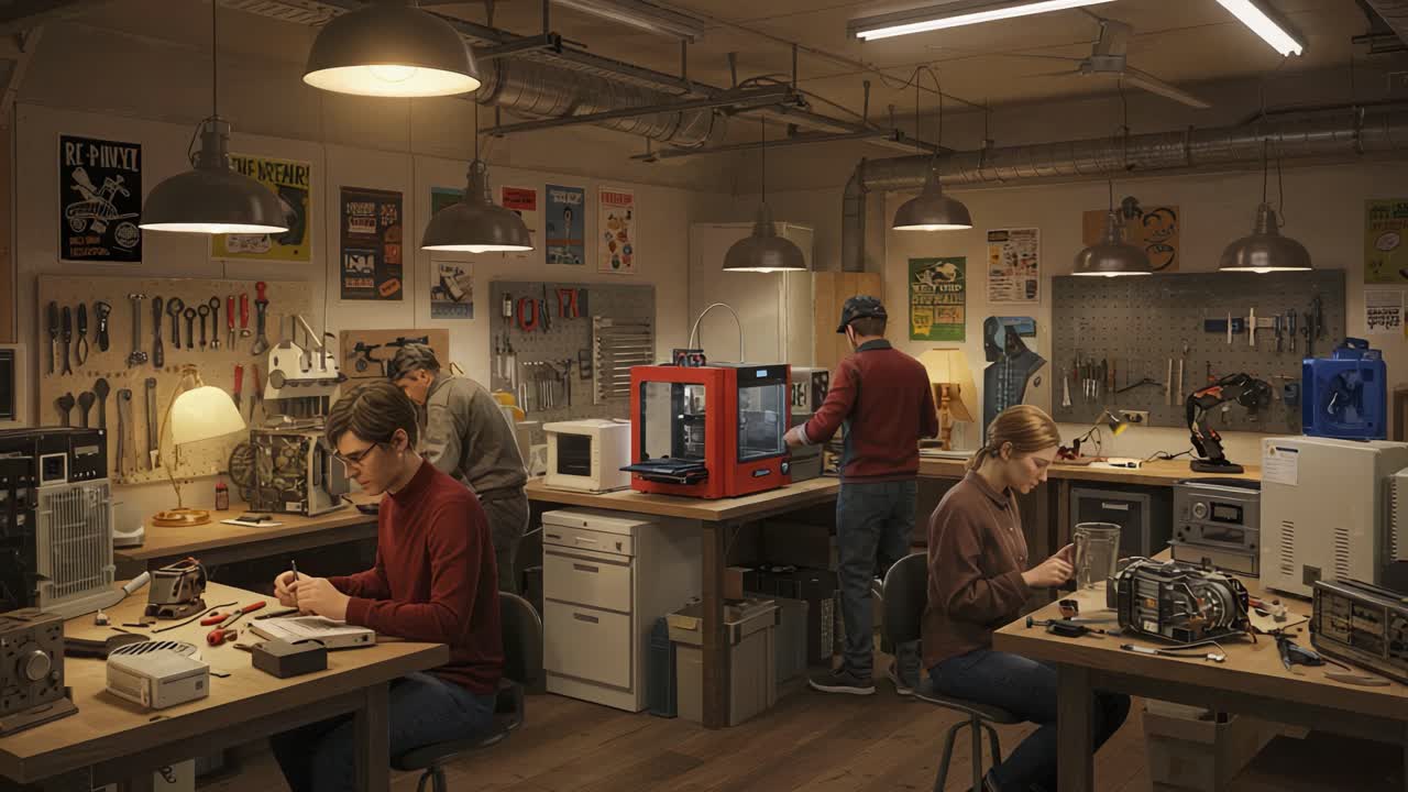 A Collaborative Workshop Environment: Innovators at Work on Electronics Projects in a Well-Equipped Maker Space with Tools and Equipment