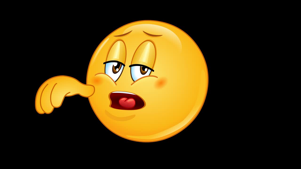 animación de emoticones para bostezar