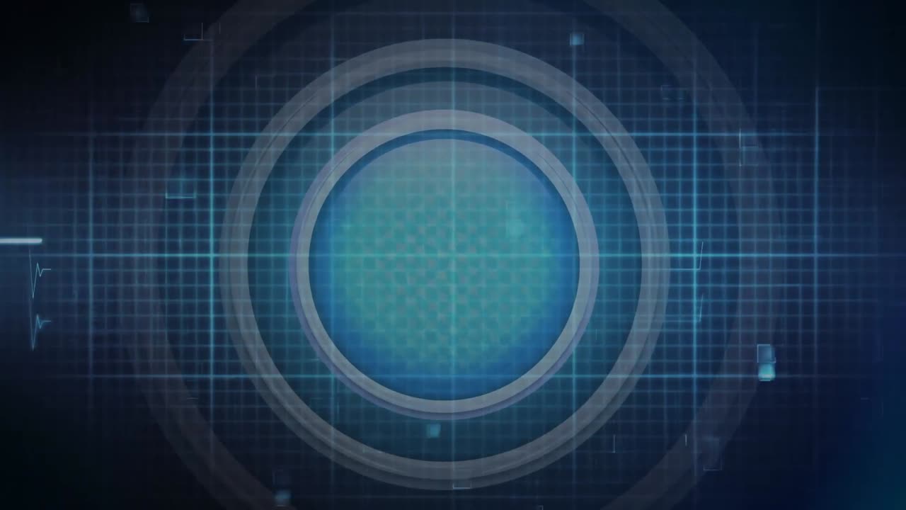 Animation of network of connections over cardiograph