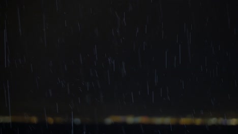 Lluvia-Y-Luces-Nocturnas-Lejanas-De-La-Ciudad