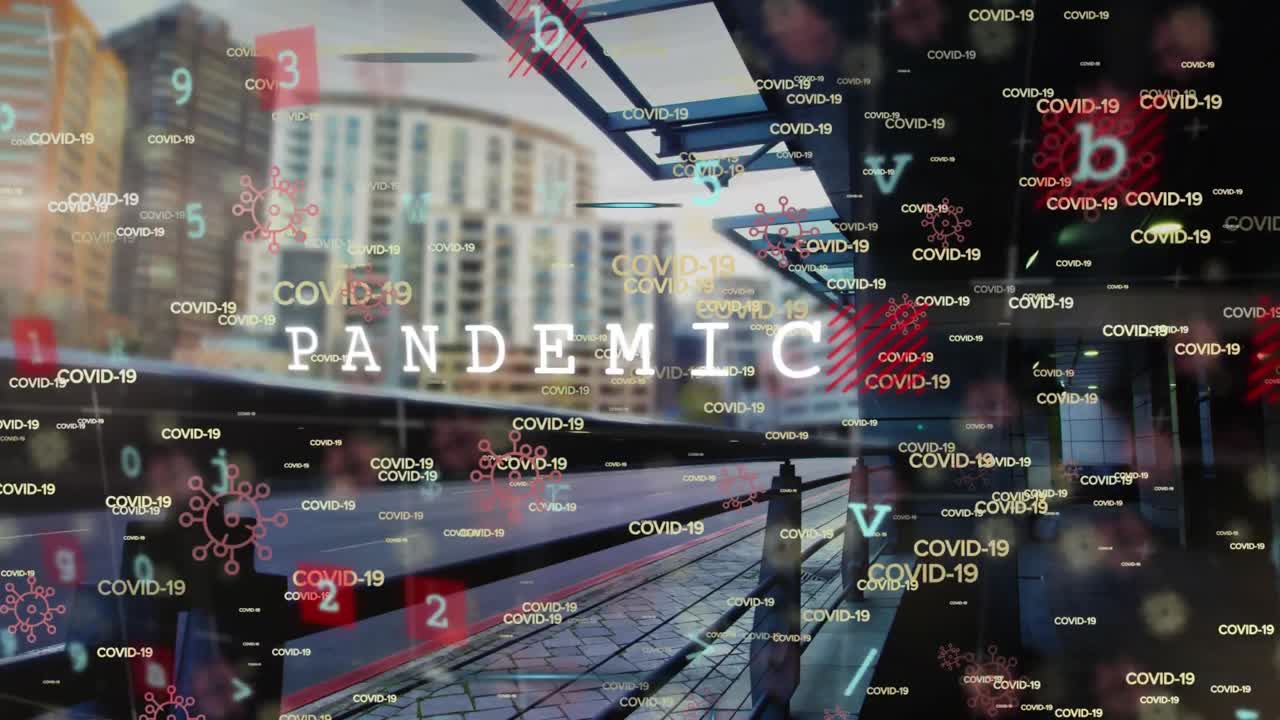 도시 교통에 대한 코로나바이러스 개념 텍스트