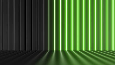 fondo de líneas verdes de neón abstractas