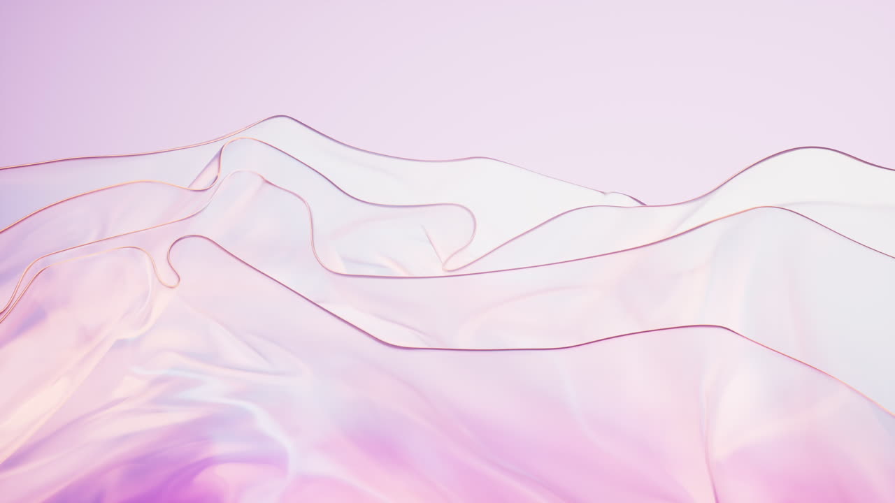 fondo de vidrio multicapa transparente con gradiente fluido, renderización en 3d.