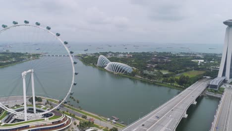 singapore marina bay aerial view
