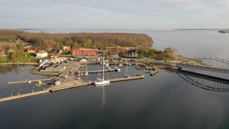 little harbor in guldborg - denmark at the sea