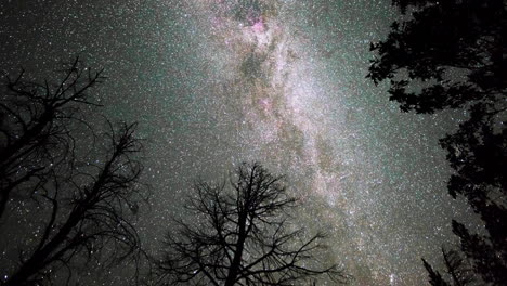 hyper lapse of the milkyway as seen from kings canyon national park