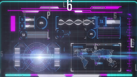 animación del procesamiento de datos financieros