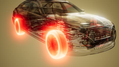 ruedas de coche brillando en el coche