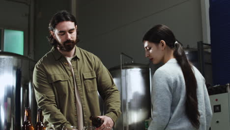 woman in beer tasting