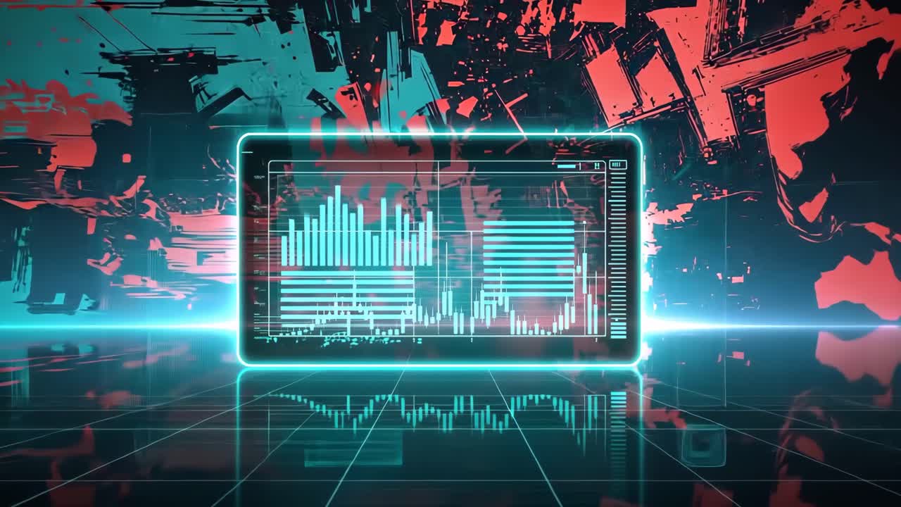 Futuristic Data Analysis Visualization