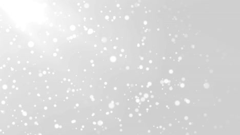 white and grey abstract background with shining bokeh lights. seamless loop, 4k