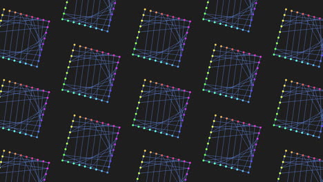 vibrant colorful grid intricate pattern of lines and shapes