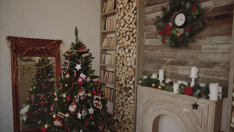 decoración interior acogedora de navidad