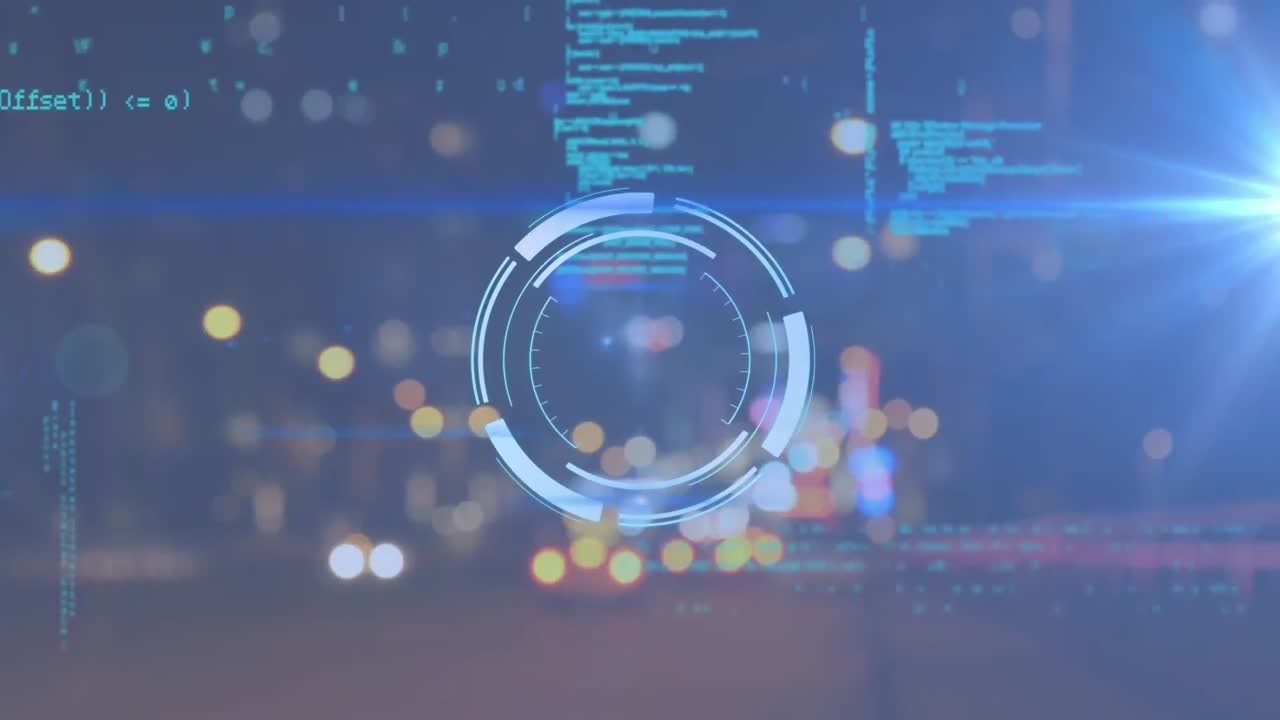 범위 스캐닝과 데이터 처리의 애니메이션