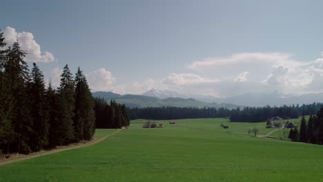 Luftaufnahmen-Von-Seen,-Wäldern-Und-Bergen-In-Der-Ländlichen-Schweiz